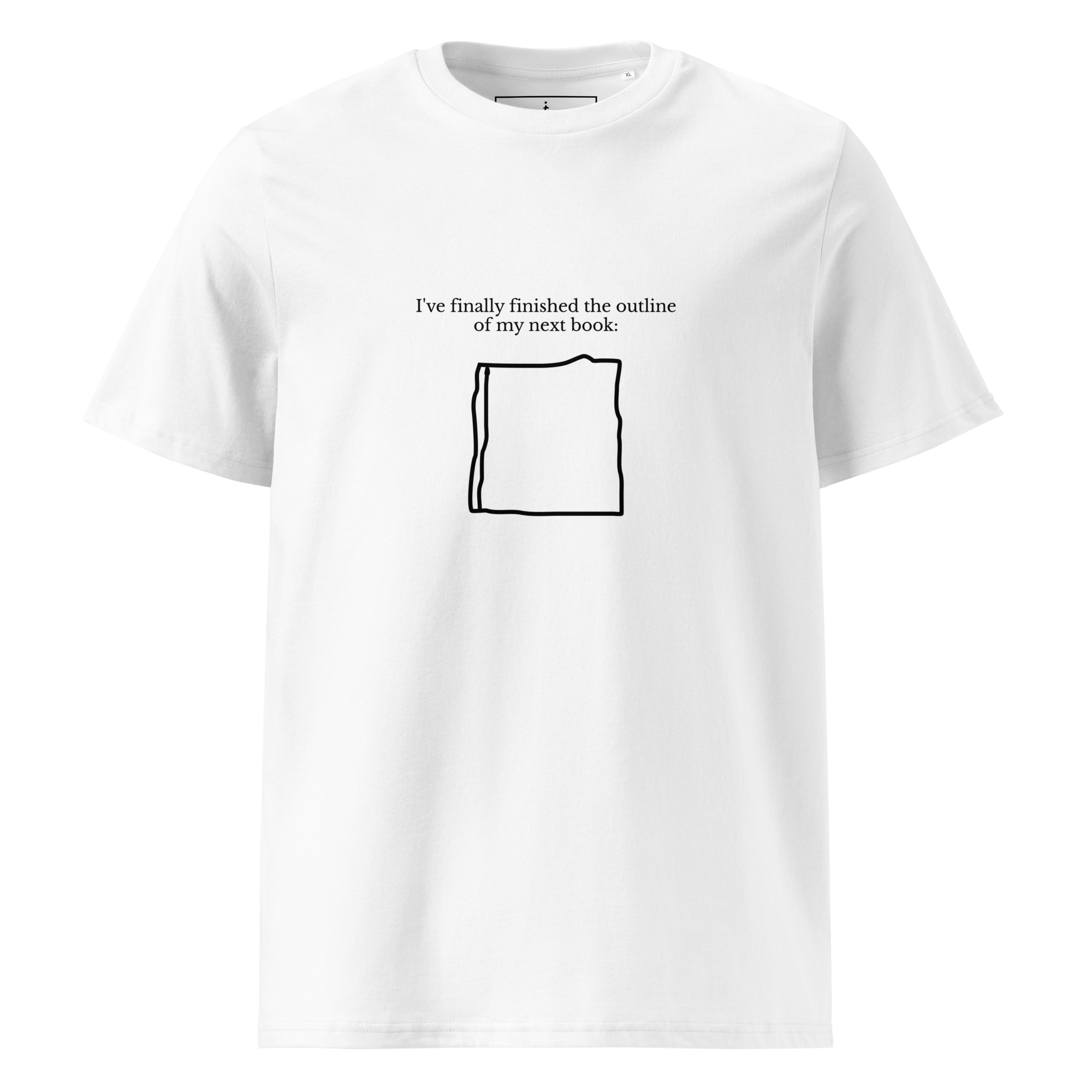 Book Outline T-shirt in white, front view