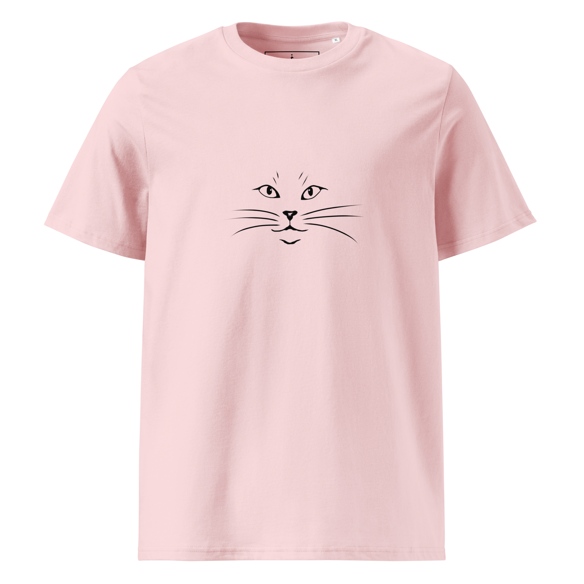 Minimalist Cat Face Line Art T-Shirt - Image 3