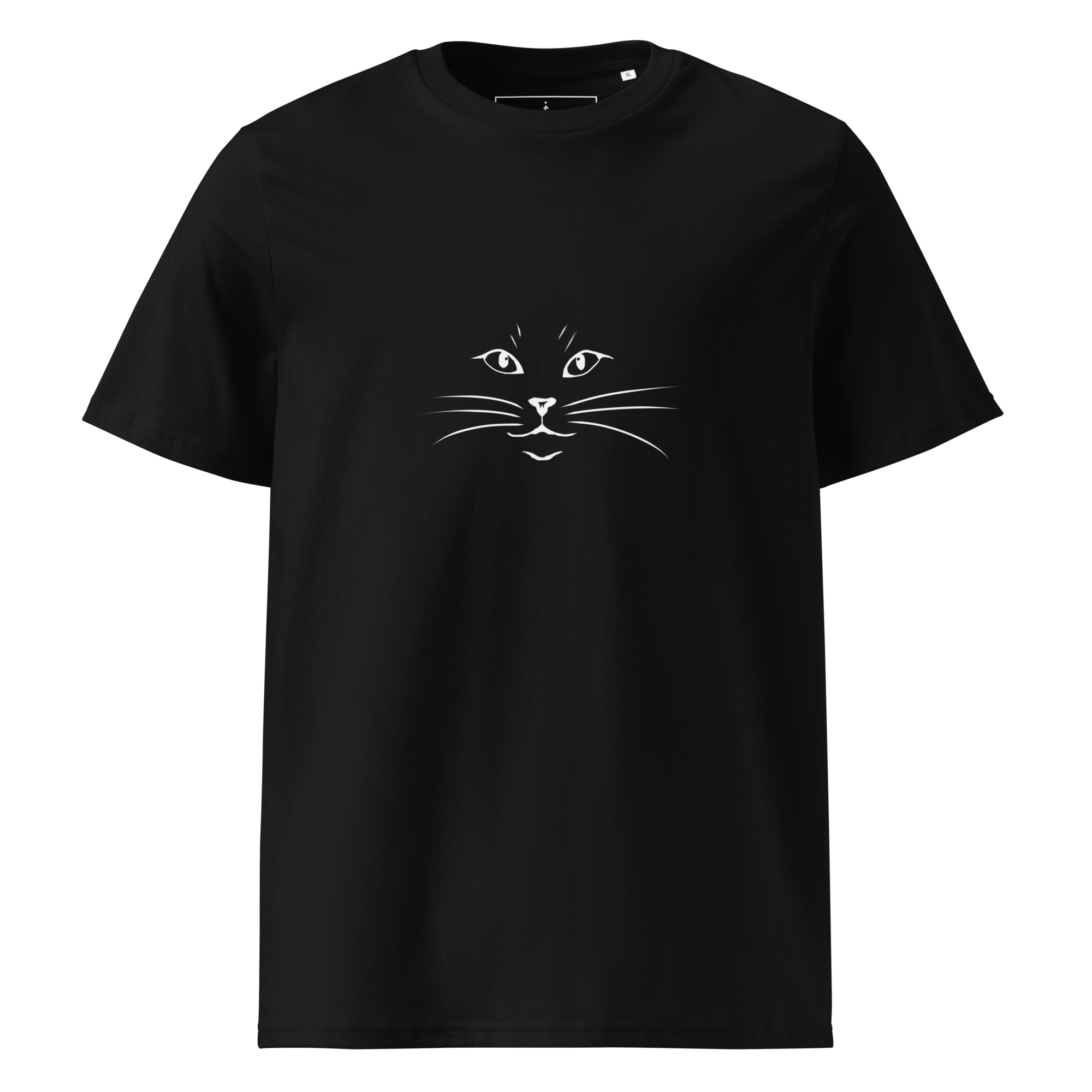 Minimalist Cat Face Line Art T-Shirt - Image 2